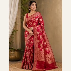 Red Banarasi Saree