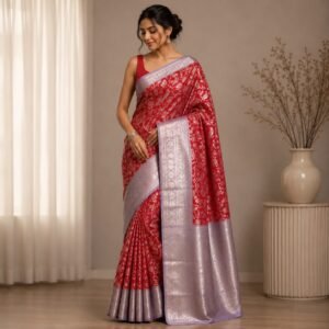 Crimson Moon Pattu Saree