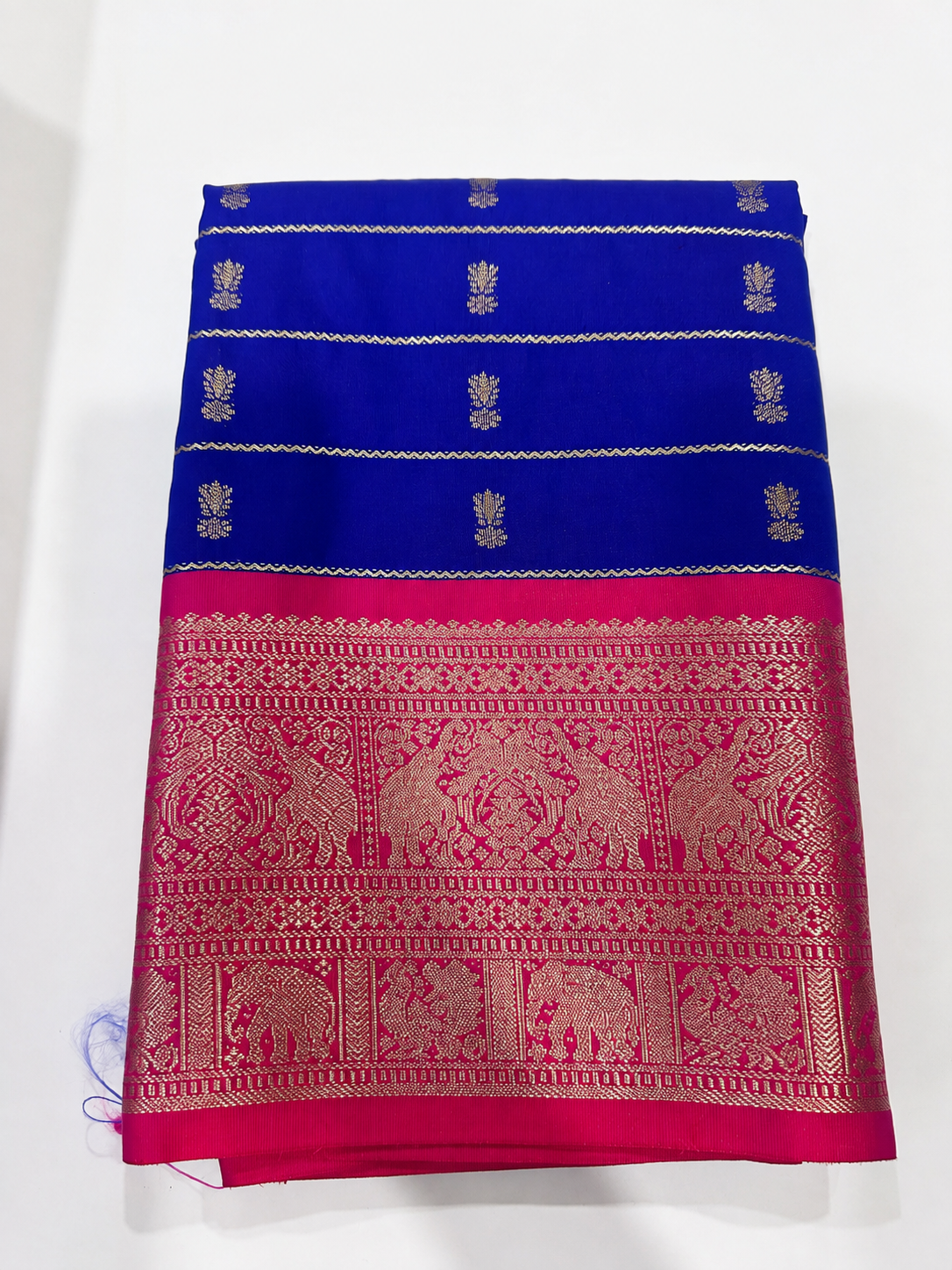 Blue Lines Semi Kanjeevaram