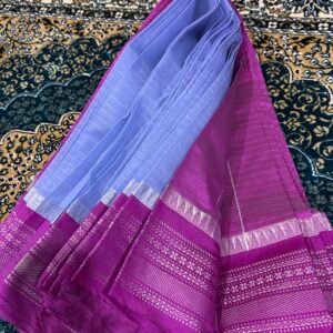 Blue and Purple Gadwal Cotton