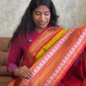 Mustard and Red Gadwal Pattu
