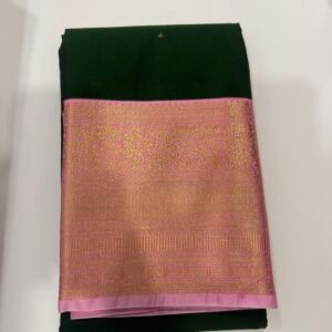 Green and Pink Semi Kanjeevaram