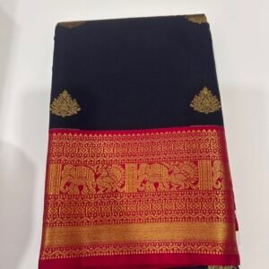 Black Semi Kanjeevaram
