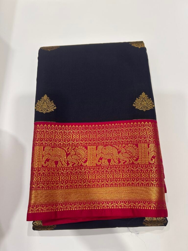 Black Semi Kanjeevaram
