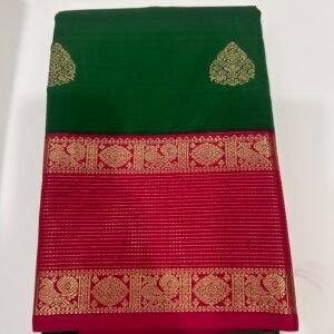 Green Gap Border Semi Kanjeevaram