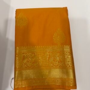 Mustard Yellow Semi Kanjeevaram