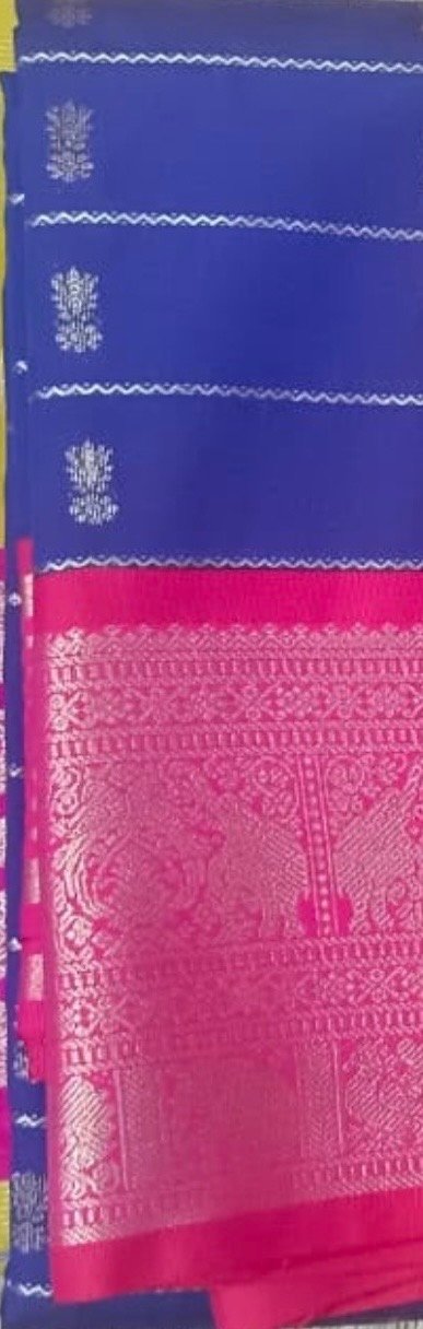 Blue Lines Semi Kanjeevaram - Image 2