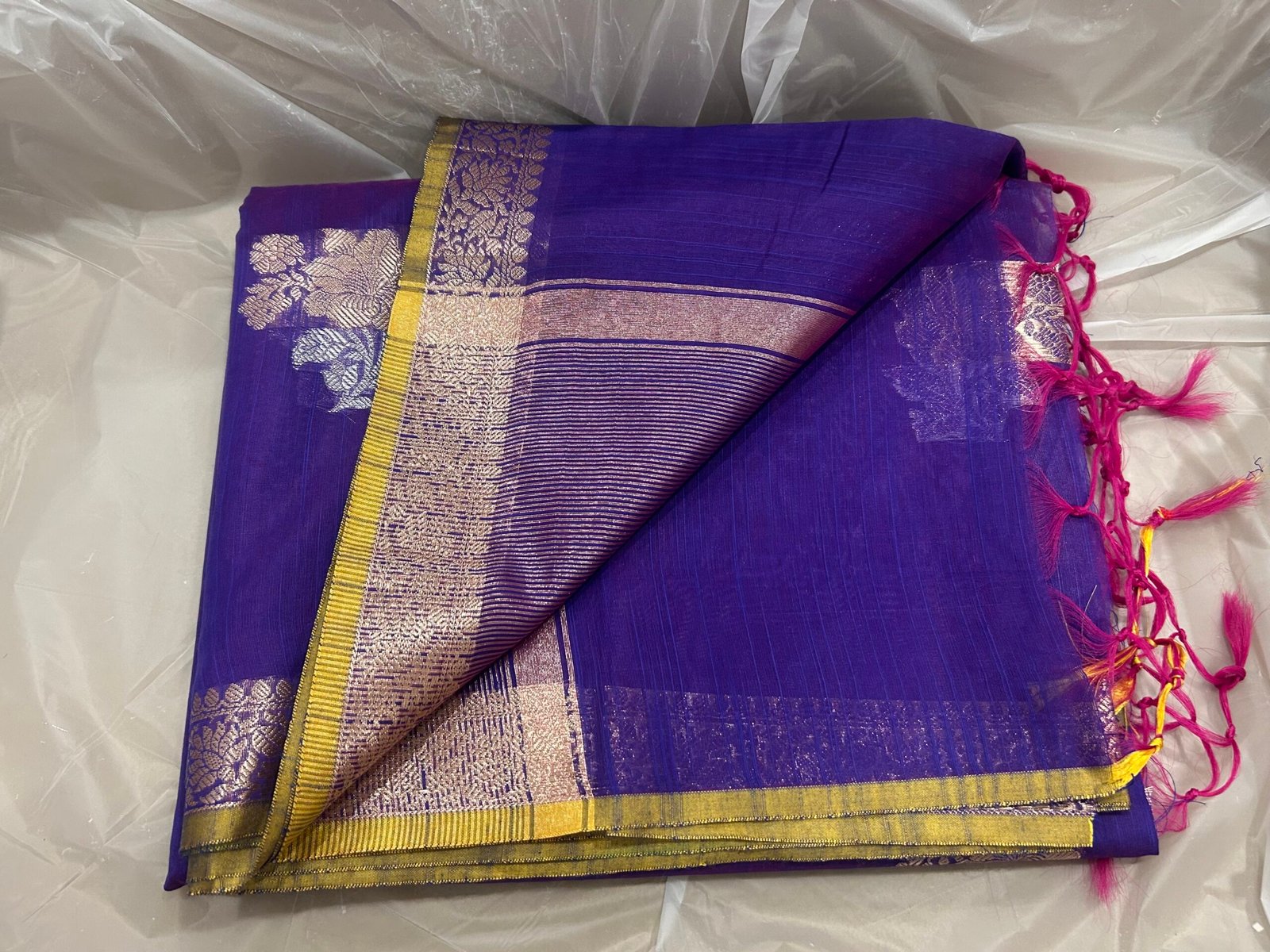 Purple Sona Rupa Banarasi Saree - Image 2