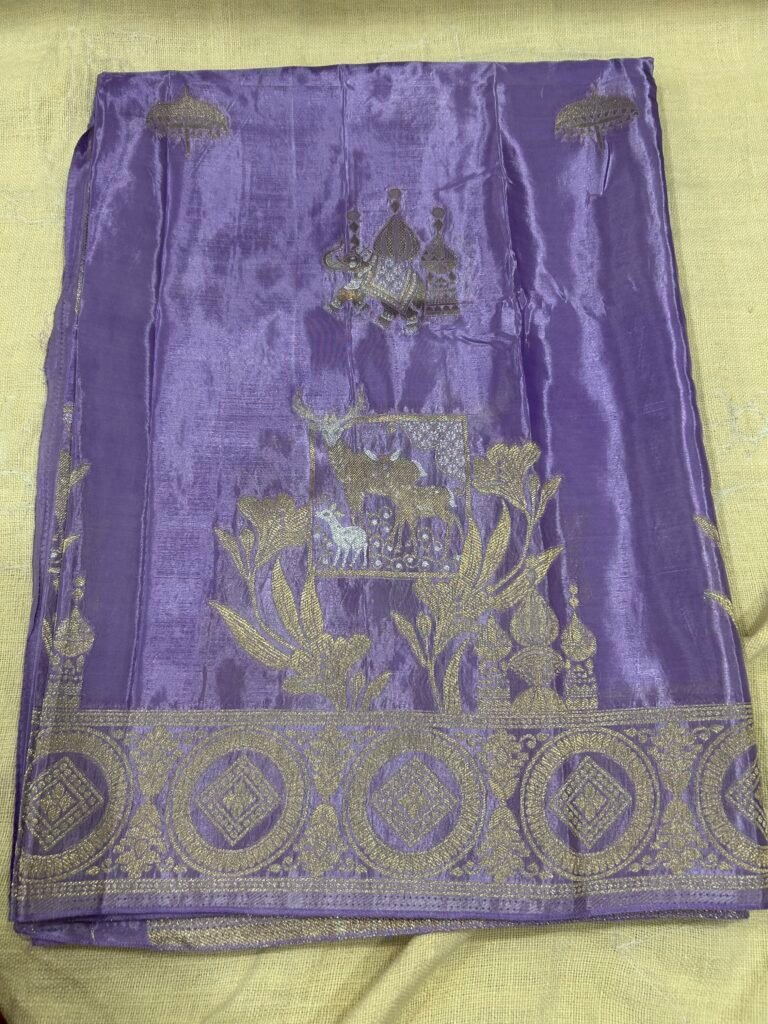Banaras Russian HO - Lavender Elephant Weaving