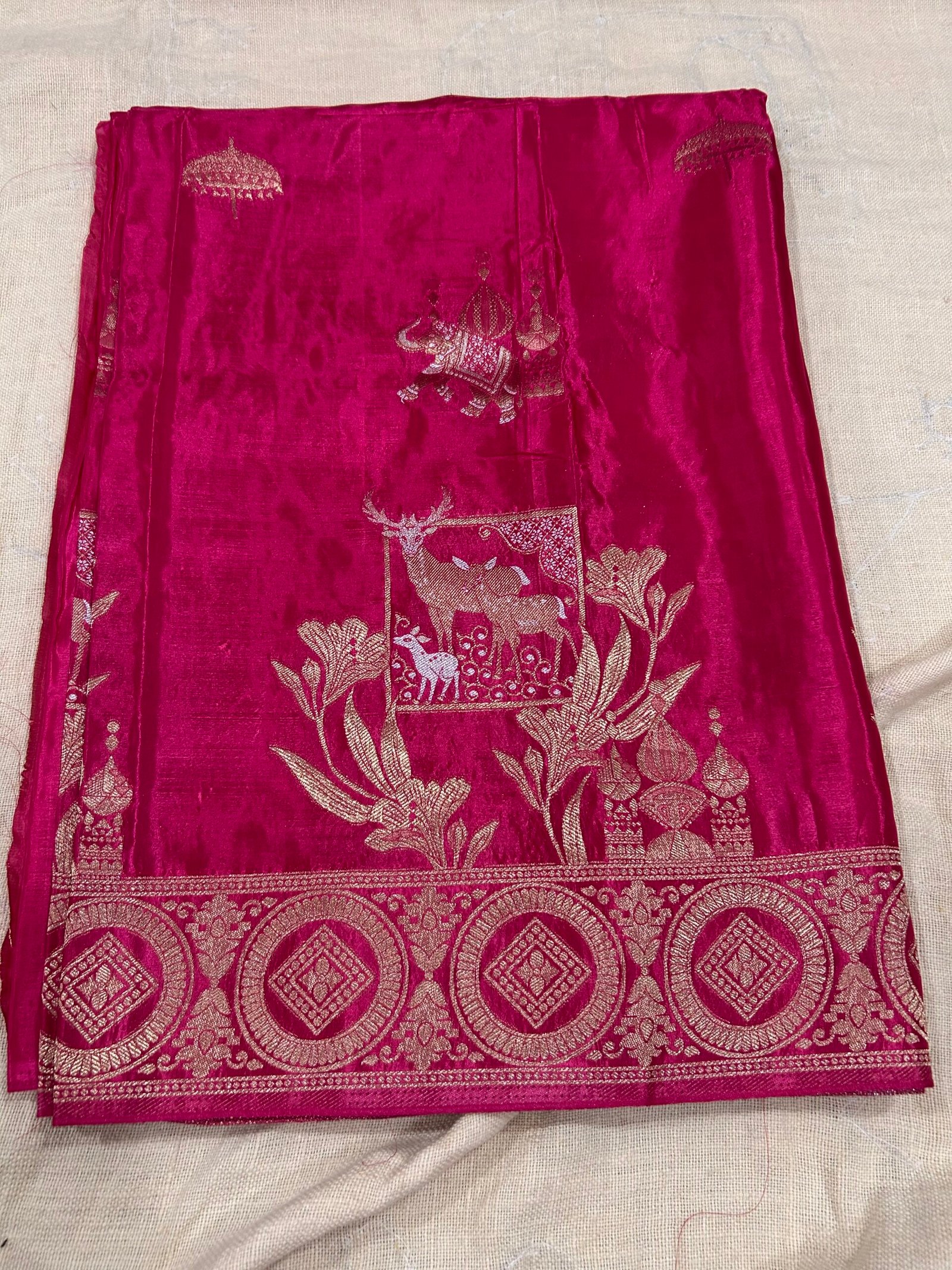 Banaras Russian HO - Pink Elephant Weaving