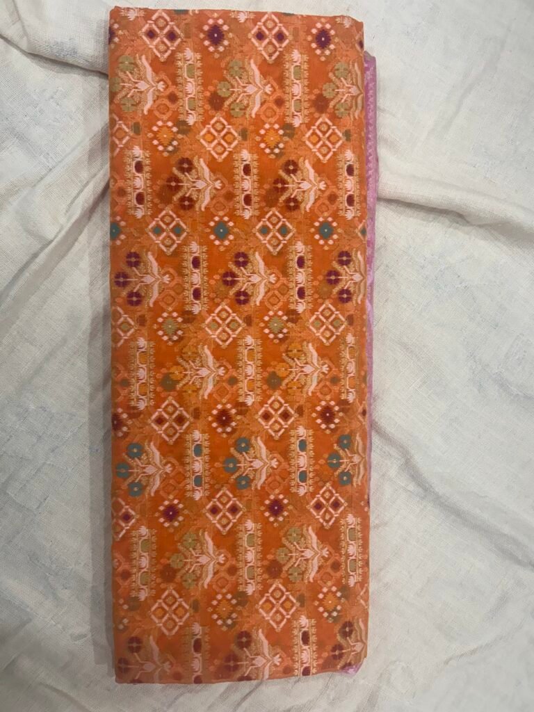 Cotton Jamdhani(80-20) - Orange