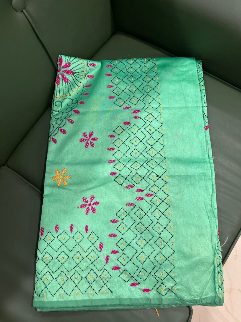Sea Green Kantha Work