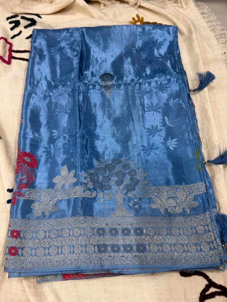 Ice Blue HO Silk Saree