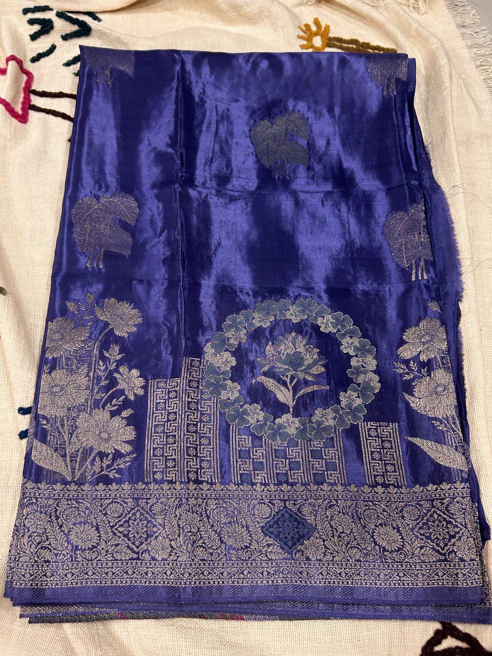 Sapphire blue HO Silk Saree