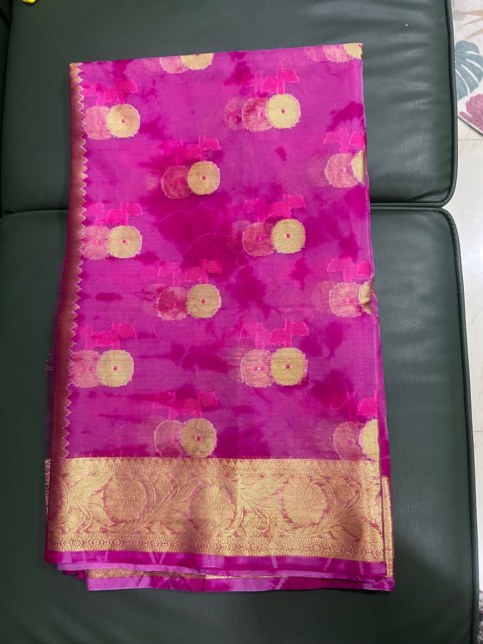 Pink Coin Butta Kora Designer Saree