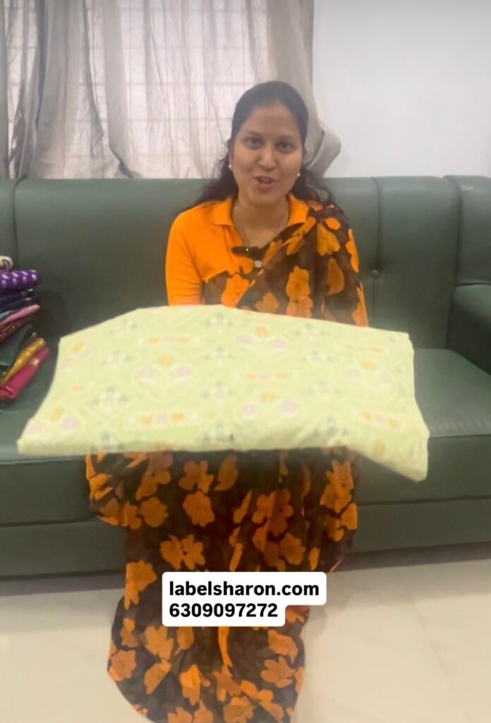 Pista Green Cotton Jamdhani Saree