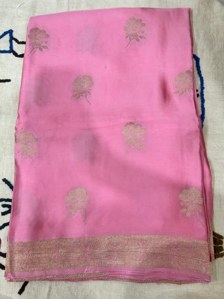 Pure Mashru Silk - Baby Pink