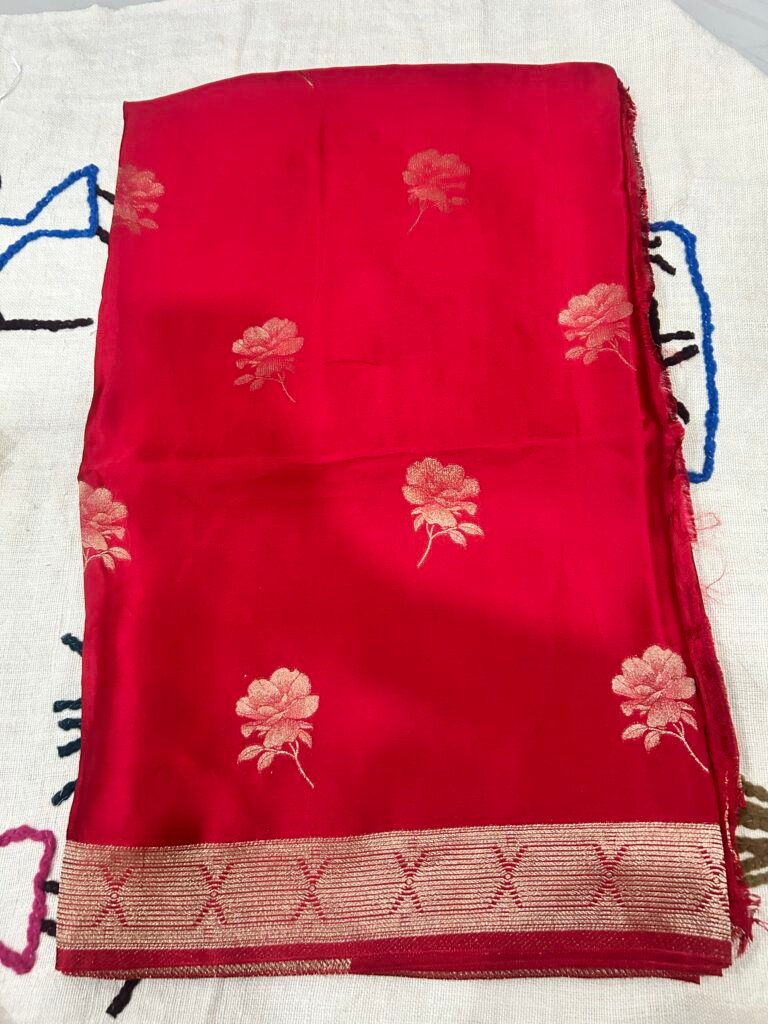 Pure Mashru Silk - Red
