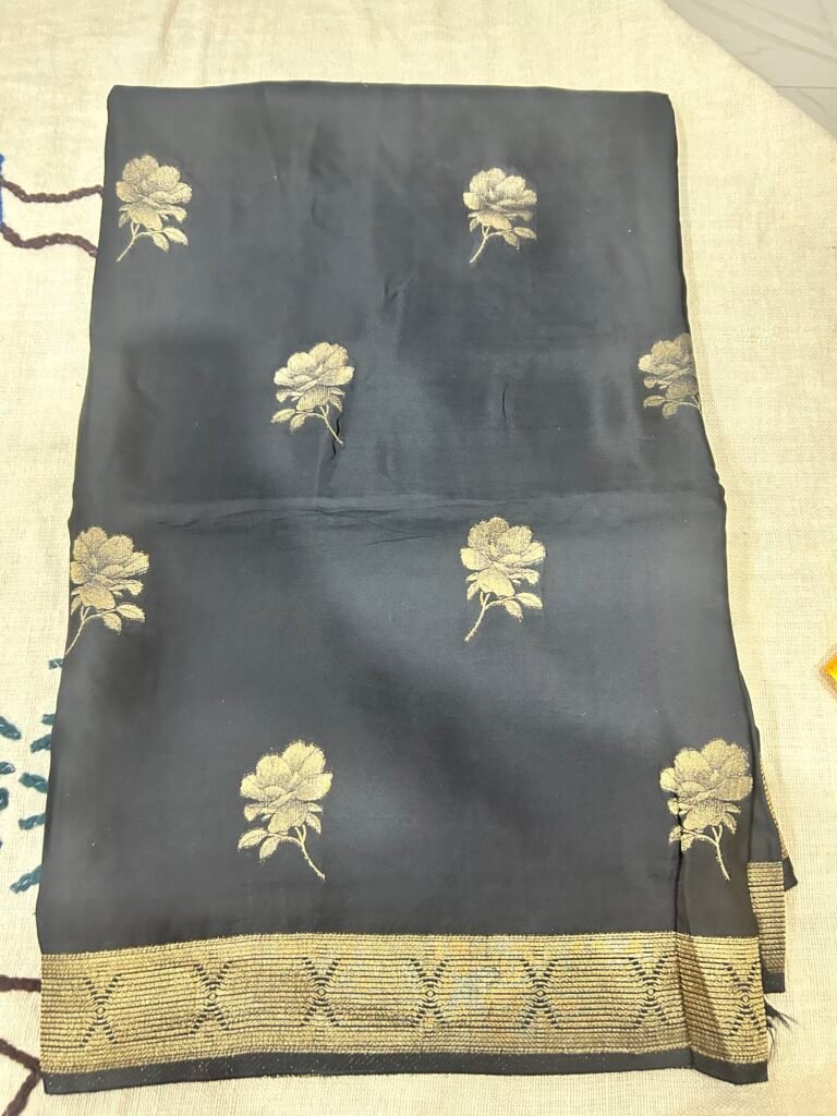 Pure Mashru Silk - Black