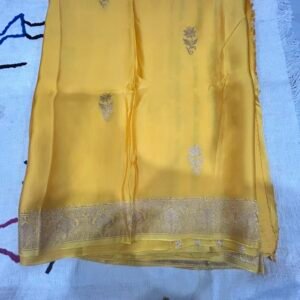 Pure Mashru Silk - Golden Yellow